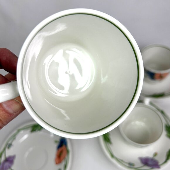 Villeroy & Boch Amapola Espresso Tea Cup & Saucer Set Of 2 Floral Poppy - Picture 8 of 15
